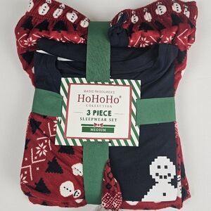 HoHoHo Collection Festive Red and Black Men's Sleepwear Set